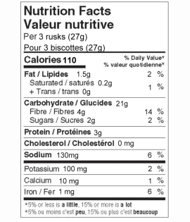 Misura FibrExtra 100% Whole Wheat Rusks