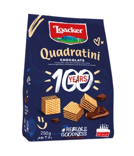 Loacker Quadratini Chocolate Bite Size Wafer Cookies