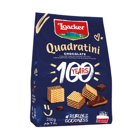 Loacker Quadratini Chocolate Bite Size Wafer Cookies