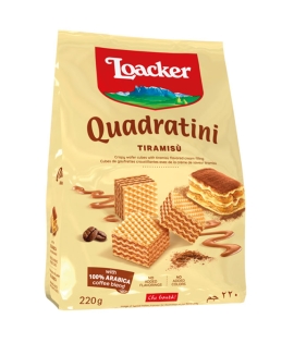 Loacker Quadratini Tiramisu Bite Size Wafer Cookies