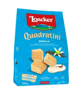 Loacker Quadratini Vanilla Bite Size Wafer Cookies