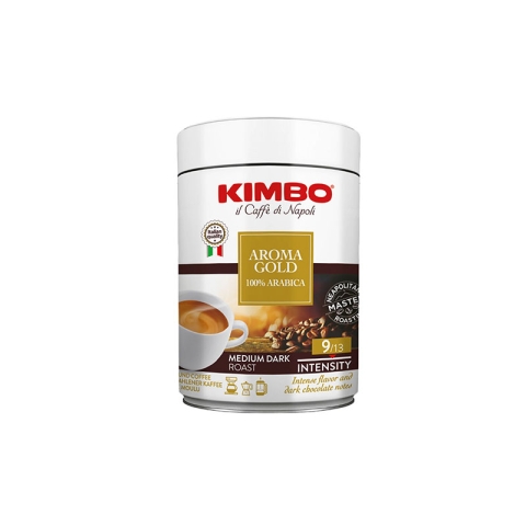 Kimbo Can Aroma Gold 100% Arabica Ground Coffee