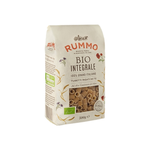 Rummo Tubetti Rigati Organic Whole Wheat Pasta N.72 (500gr)