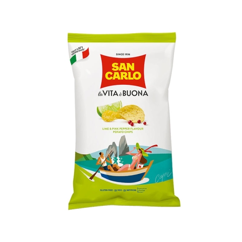 San Carlo Chips Più Gusto Lime & Pink Pepper