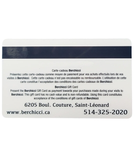 Berchicci $150 Gift Card for the STORE ONLY