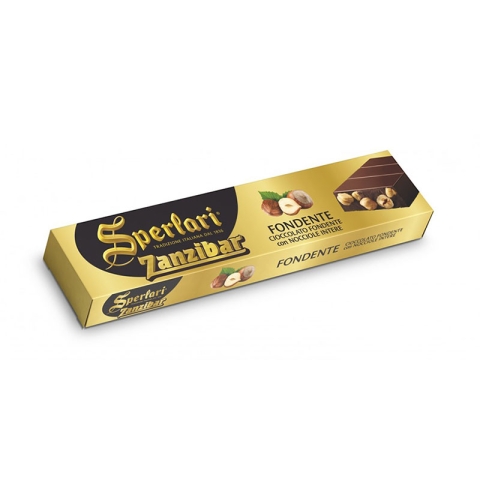 Torrone Sperlari Zanzibar Nougat Dark Chocolate with Whole Hazelnuts 250g