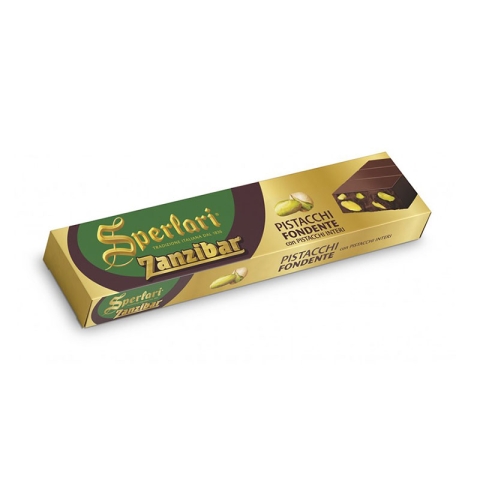 Torrone Sperlari Zanzibar Nougat Dark Chocolate with Pistachios 200g