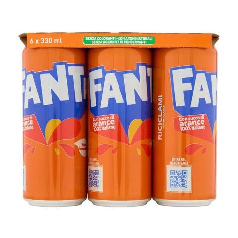 Fanta in Can Imported from Italy 6x330ml