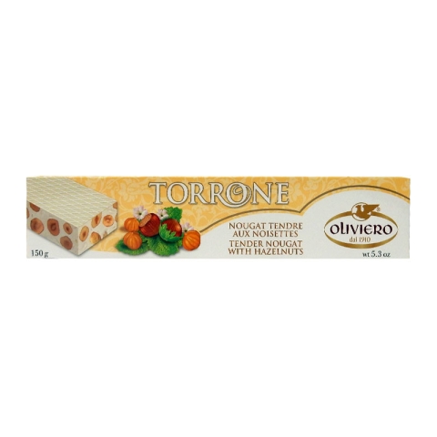 Torrone Oliviero Soft Nougat With Hazelnuts 150g