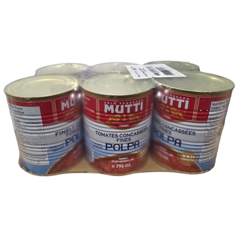 Mutti Polpa Finely Chopped Tomatoes 6x796ml