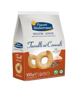 Piaceri Mediterranei Gluten free Taralli with chia seeds 