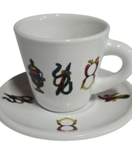 Tasses à Expresso Cartes Napolitaines (lot de 4 tasses)