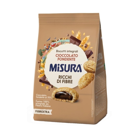 Misura Fibrextra Biscuits Complets Fourrés au Chocolat Noir