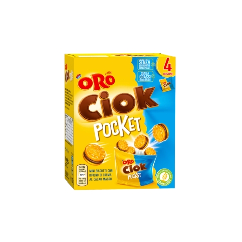 Oro Ciok Pocket Mini Biscuits with Milk Chocolate Cream