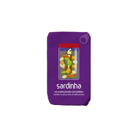 Sardinha Sardines in Spicy Olive Oil with Pickles Sardinha Sardines in Spicy Olive Oil with Pickles