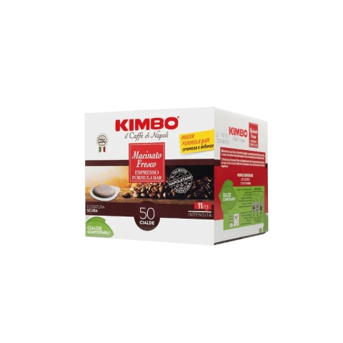 Kimbo Café Espresso Moulu Fraîchement – 50 Dosettes