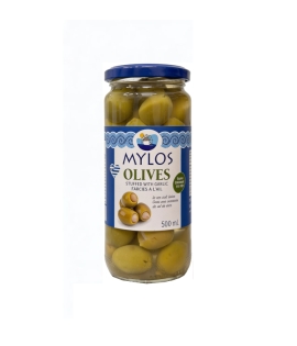 Mylos Green Olives with Garlic