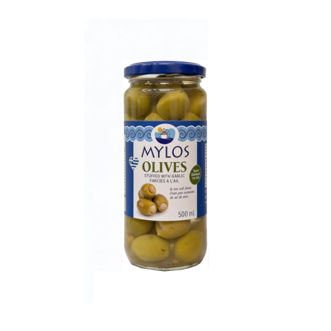 Mylos Green Olives with Garlic Mylos Green Olives with Garlic