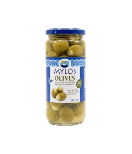 Mylos Green Olives with Almonds