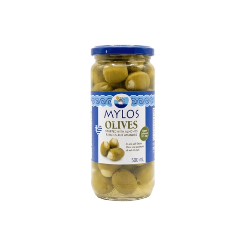 Mylos Green Olives with Almonds