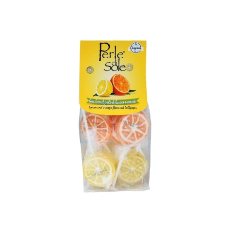 Perle Di Sole Lemon and Orange Flavoured Lollipops