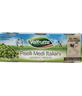 Valfrutta Cooked Peas 3 x 410gr