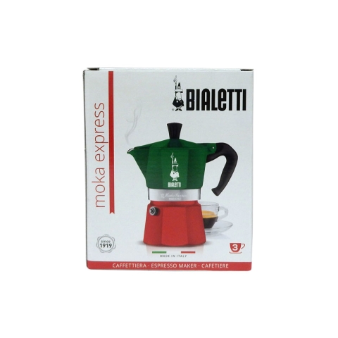 Bialetti Espresso Maker 3 Cups (Italian Colors)
