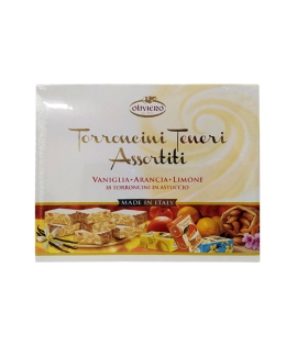 Torroncini Oliviero Assorted Soft Little Nougats With Vanilla, Orange, And Lemon