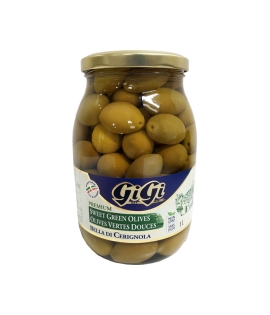 GiGi Sweet Green Cerignola Olives 1L
