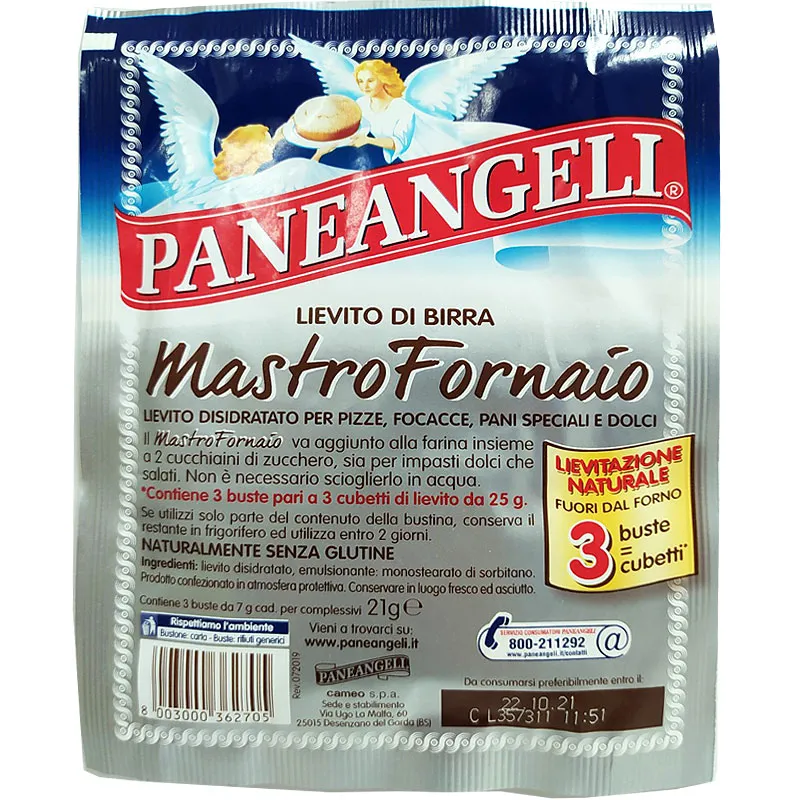 Paneangeli lievito di birra Mastro Fornaio 3x7g 21g yeast for pizza