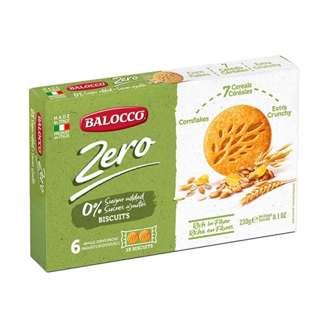 Balocco Zero Biscuits 7 Cereals and Cornflakes