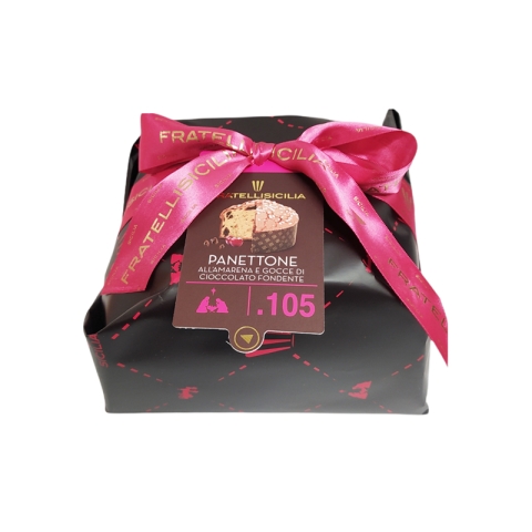 Fratelli Sicilia Panettone Black Cherries And Dark Chocolate Chips