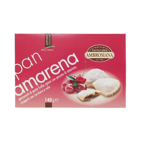 Pasticceria Ambrosiana Pan Amarena Biscuits with Black Cherry Sauce