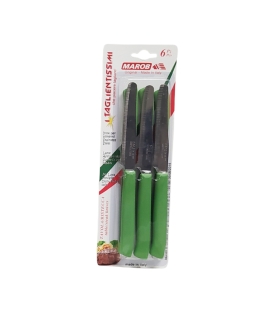 Marob Green Table &amp; Steak Knives (6pz)