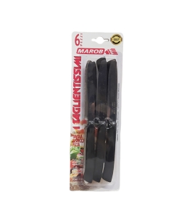 Marob Black Table &amp; Steak Knives (6pz)