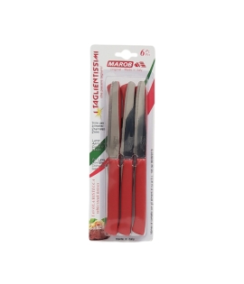 Marob Red Table &amp; Steak Knives (6pz)