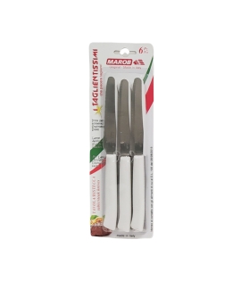 Marob White Table &amp; Steak Knives (6pz)