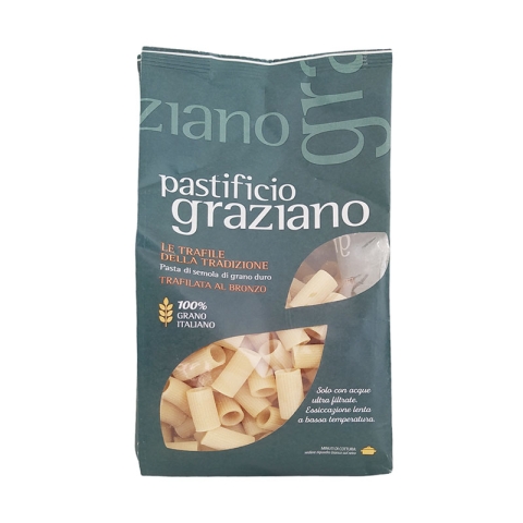Pastificio Graziano Mezze Maniche Rigate Durum Wheat Semolina Pasta