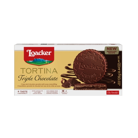 Loacker Tortina Triple Chocolate Cookies