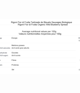 Rigoni Fior di Frutta Organic Wild Blueberry Spread