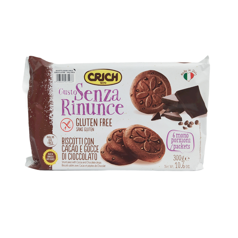 Crich Gluten Free Shortcake Biscuits with Cocoa and Chocolate Chips